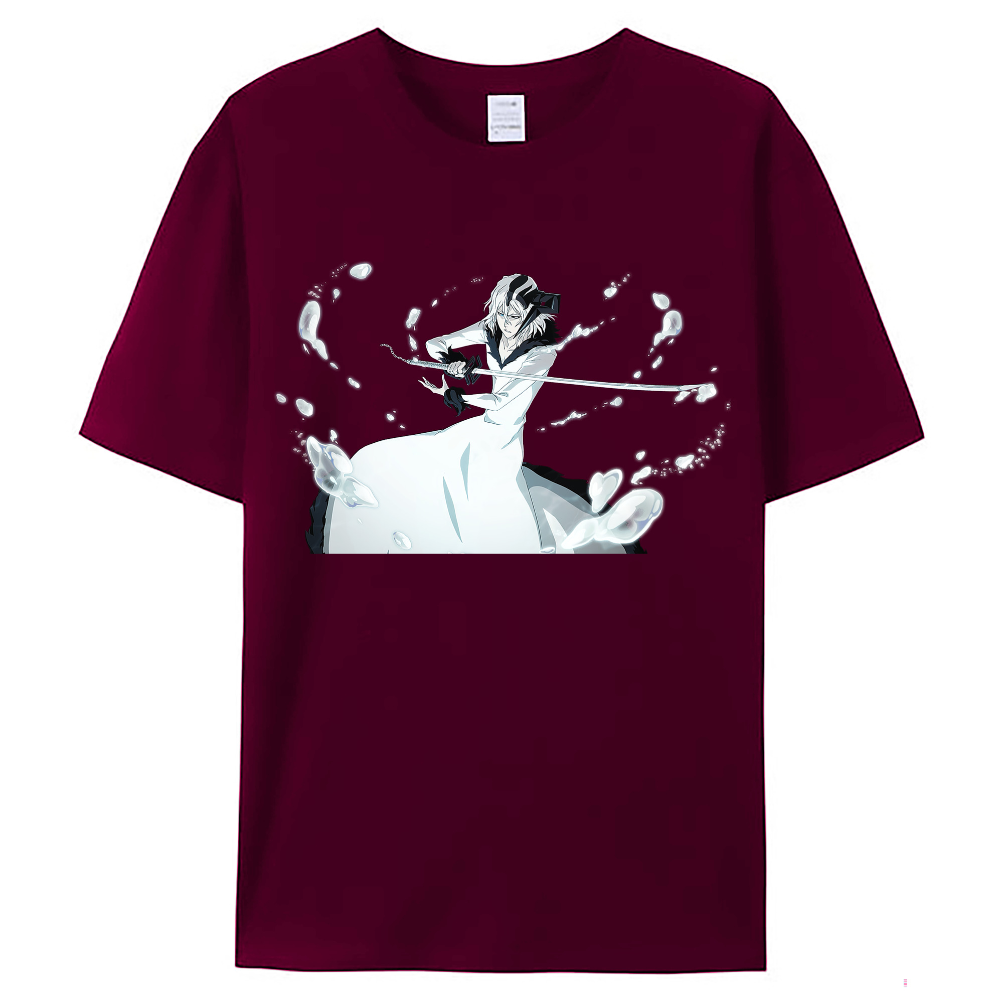 （画像用） ブリーチ 黒崎一護（くろさき いちご）BLEACH Kurosaki Ichigo レディースカジュアルプリントTシャツ（綿100％）